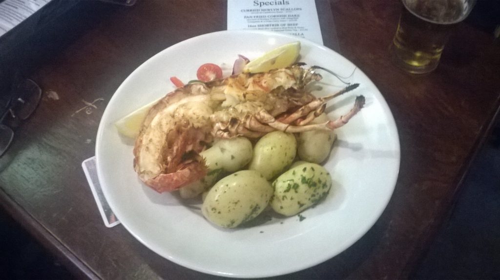 Lobster at The Sloop Inn in St Ives