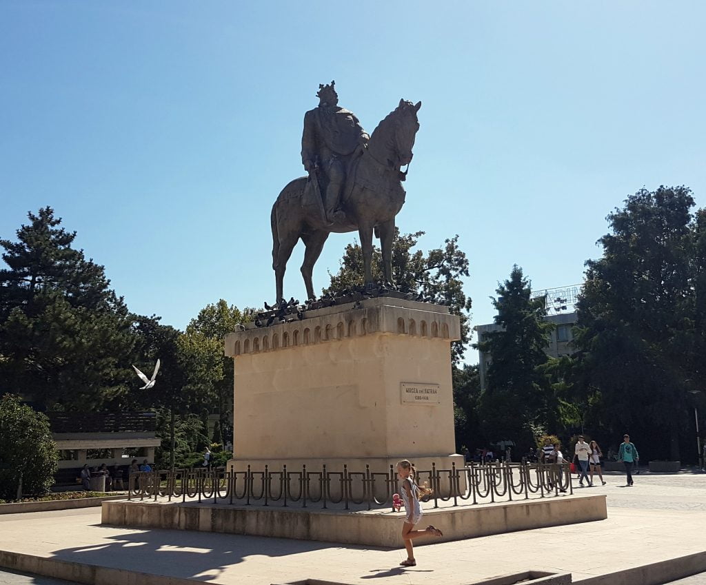 Mircea I of Wallachia, the father of Vlad Tepes (Dracula) Statue