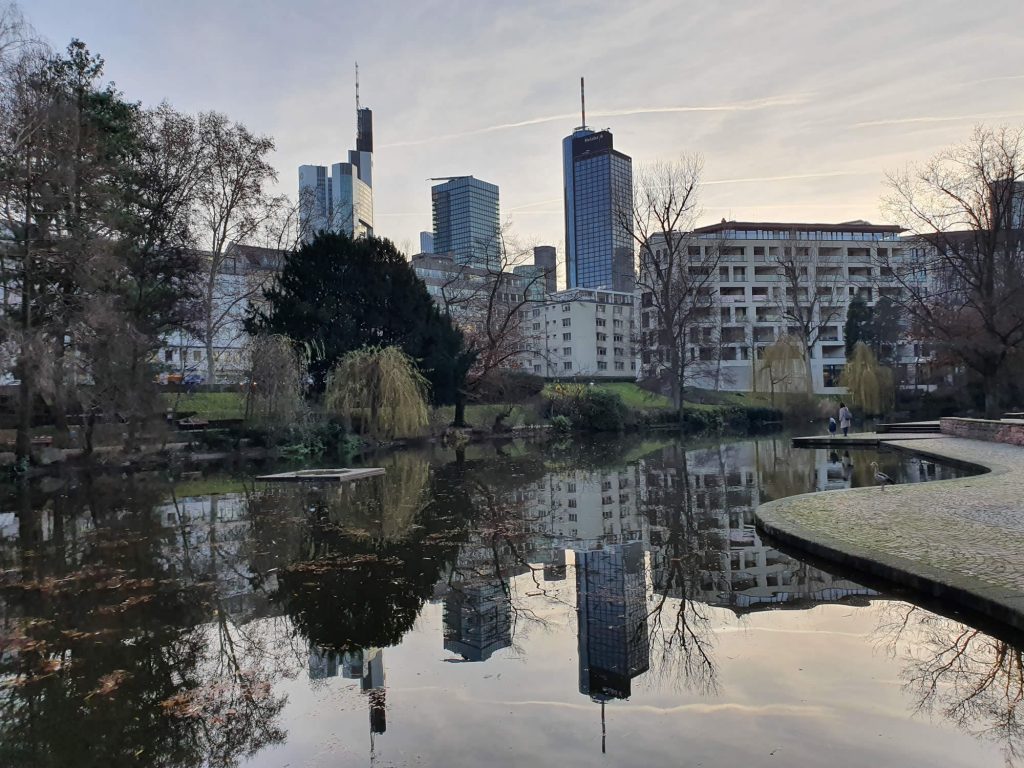 Park to walk dog in Frankfurt