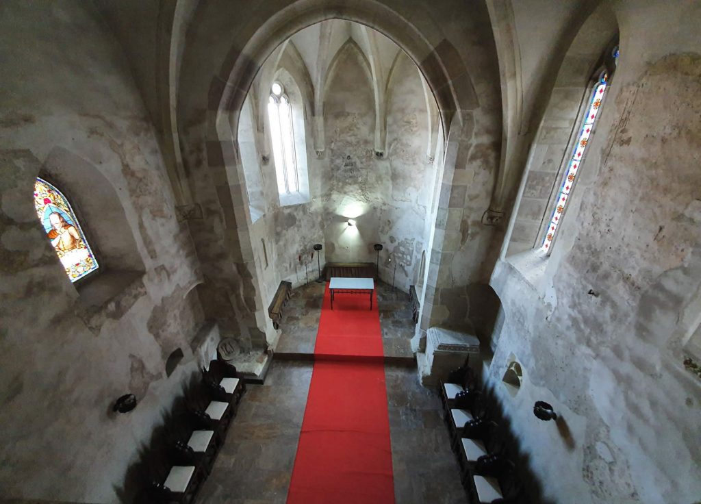 Chapel with red carpet