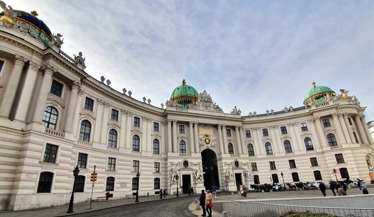 Sightseeing at the Hofburg in Vienna, Austria