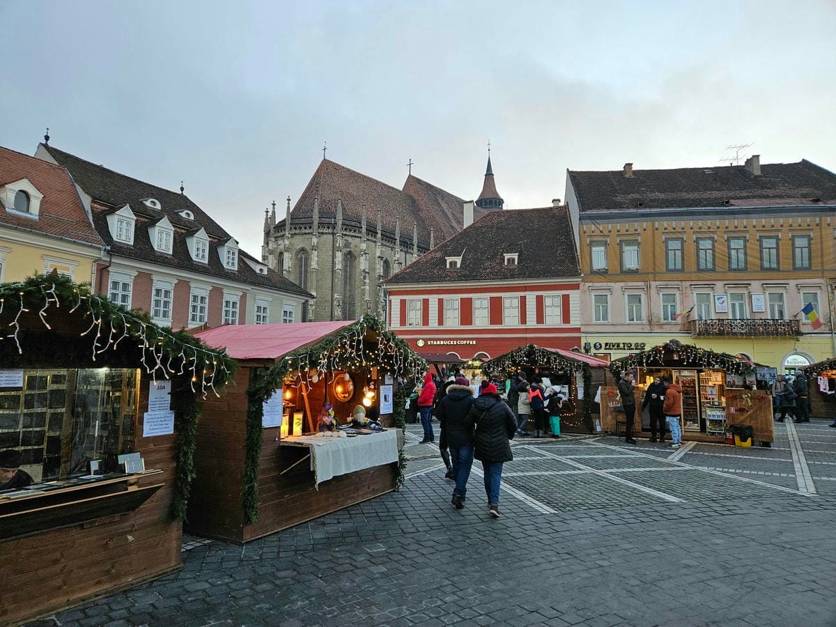 Black Church and stalls