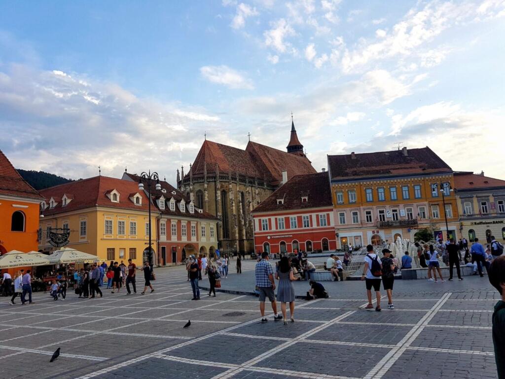 Black Church From Brasov Main Square