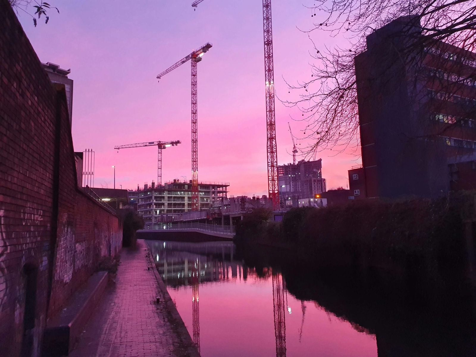 Weird Sunrise Canals Snow Hill Birmingham