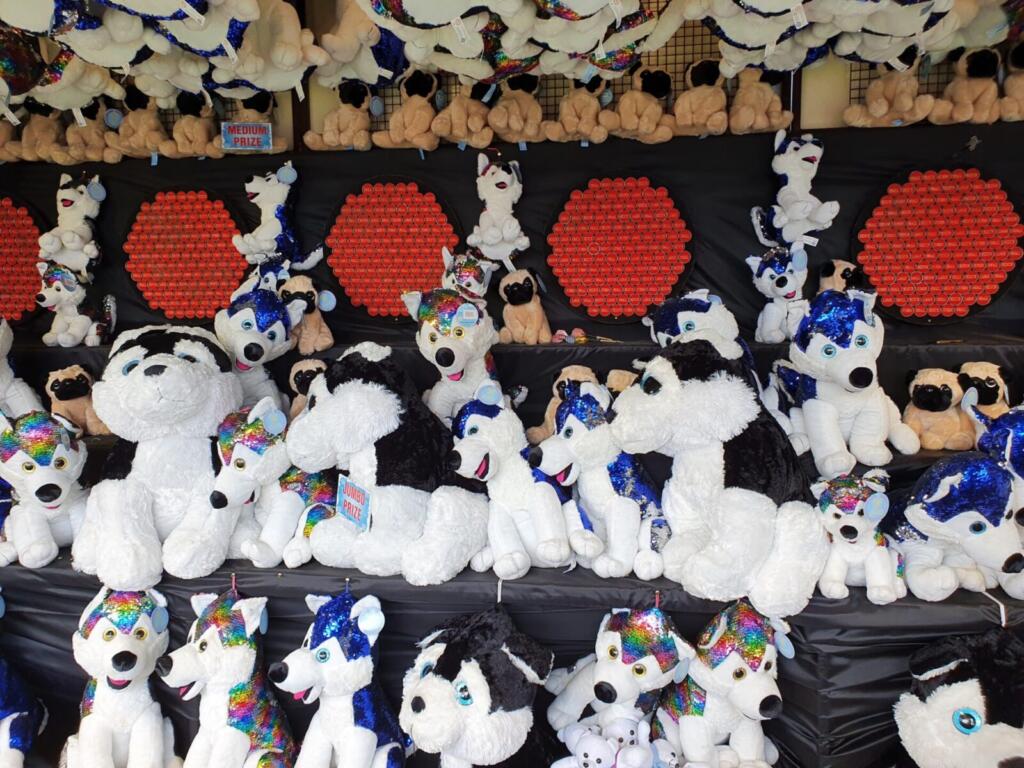Darts to Win a stuffed toy at Digbeth funfair