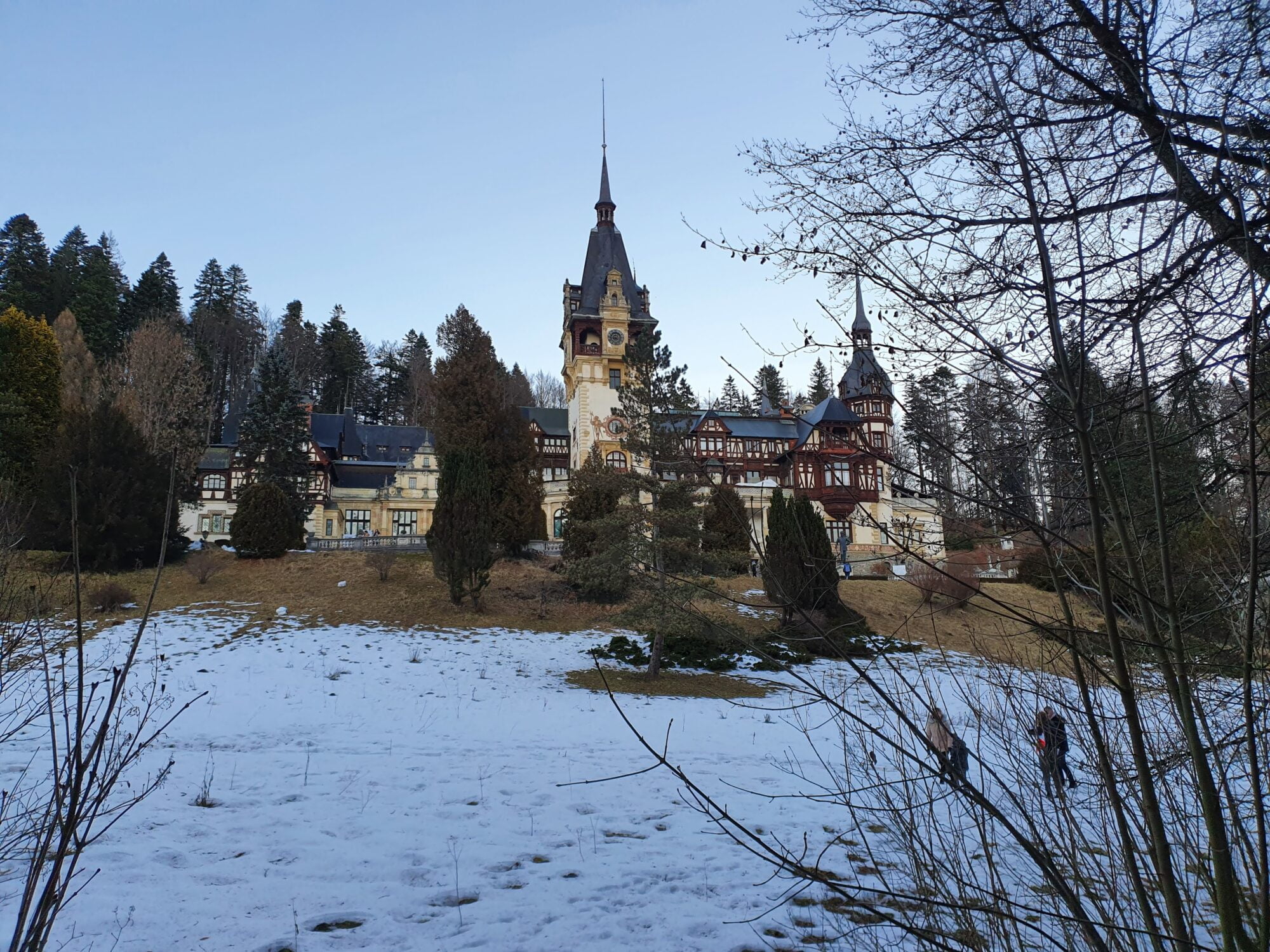 Peles Castle In Winter