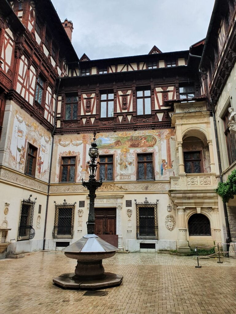 beautifully decorated courtyard
