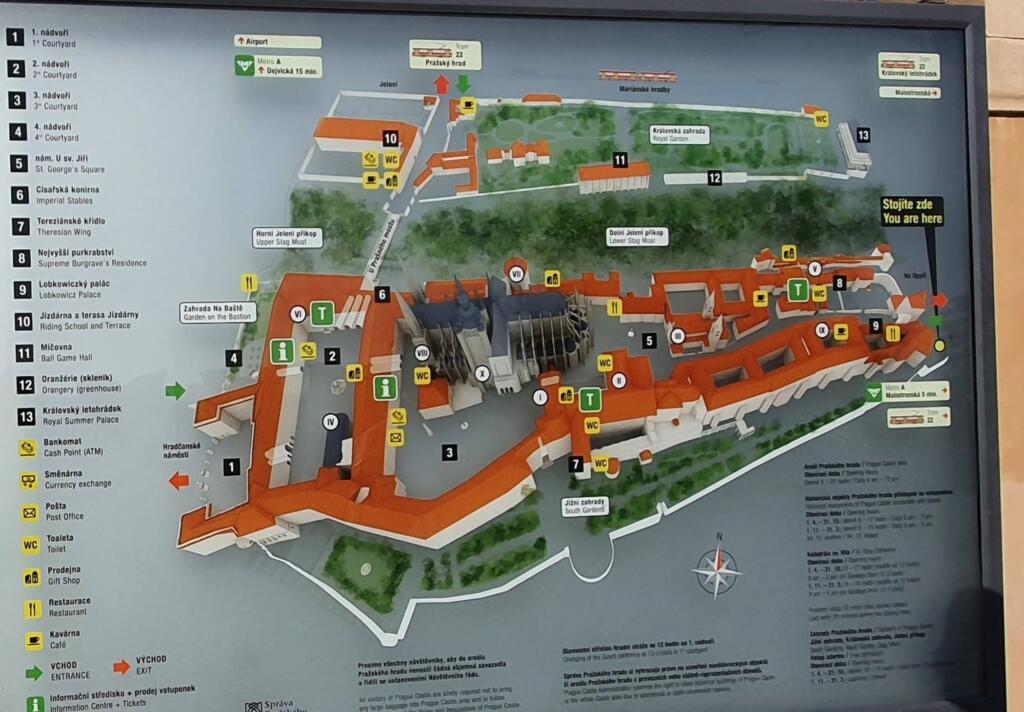 Map of Prague Castle Complex