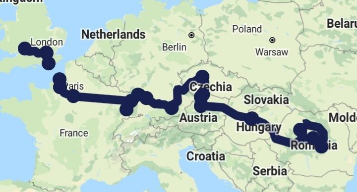 Map of travels