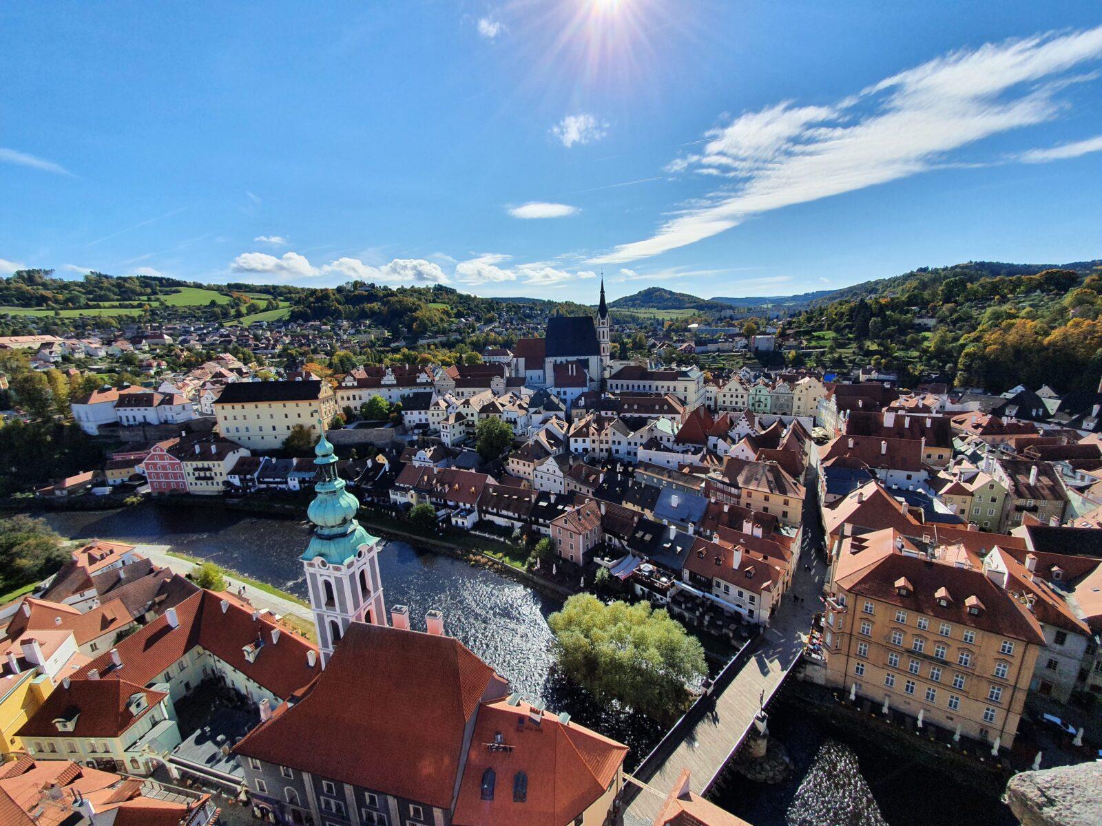 View of Cesky Krumlov and River
