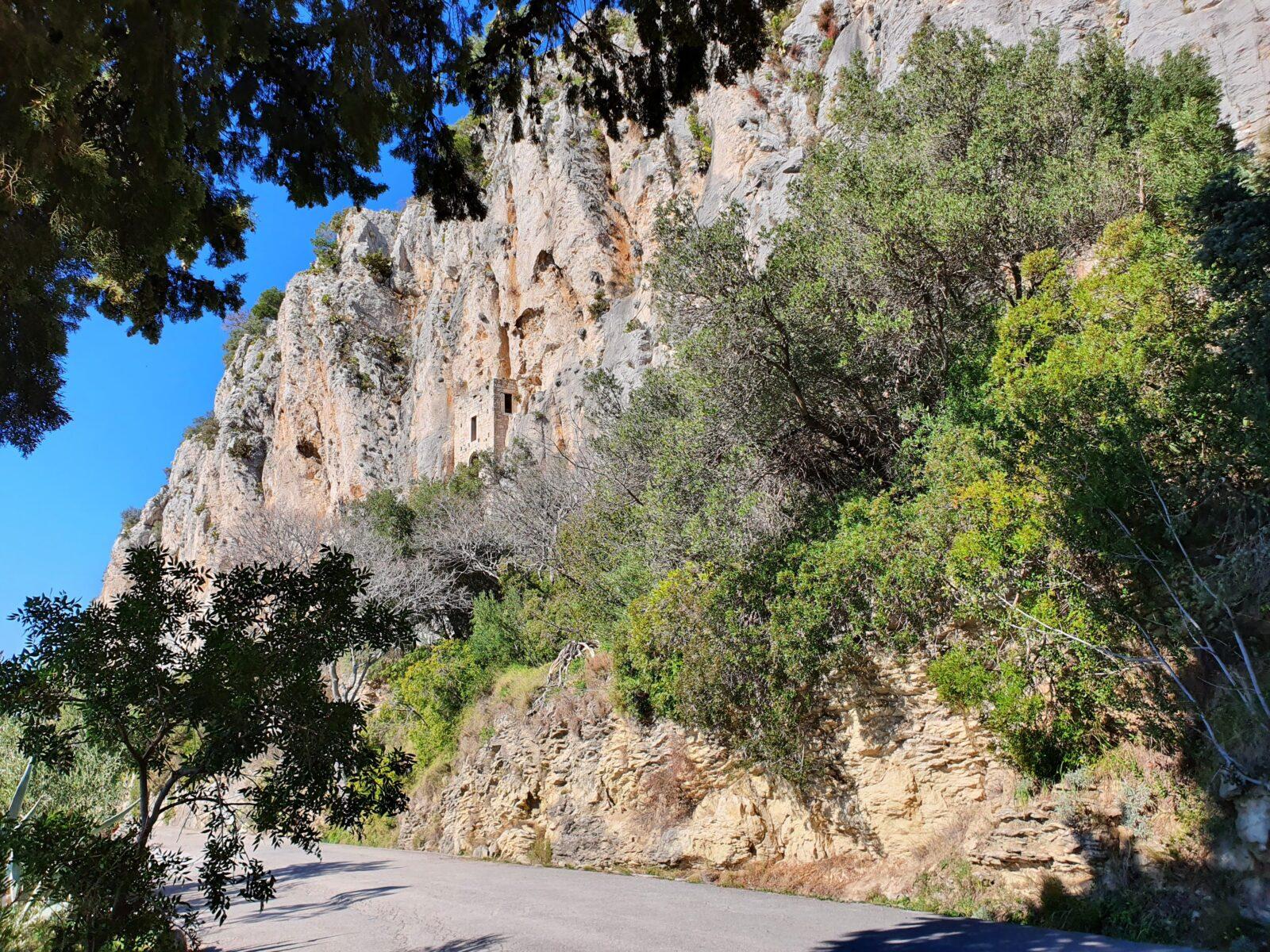 Buildings in the cliffs