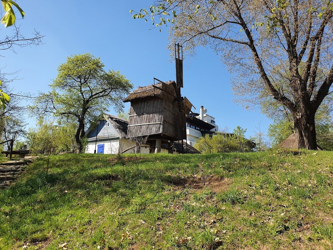 Windmills at The Village Museum in Bucharest