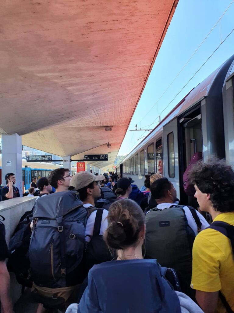 Busy Train to Italy