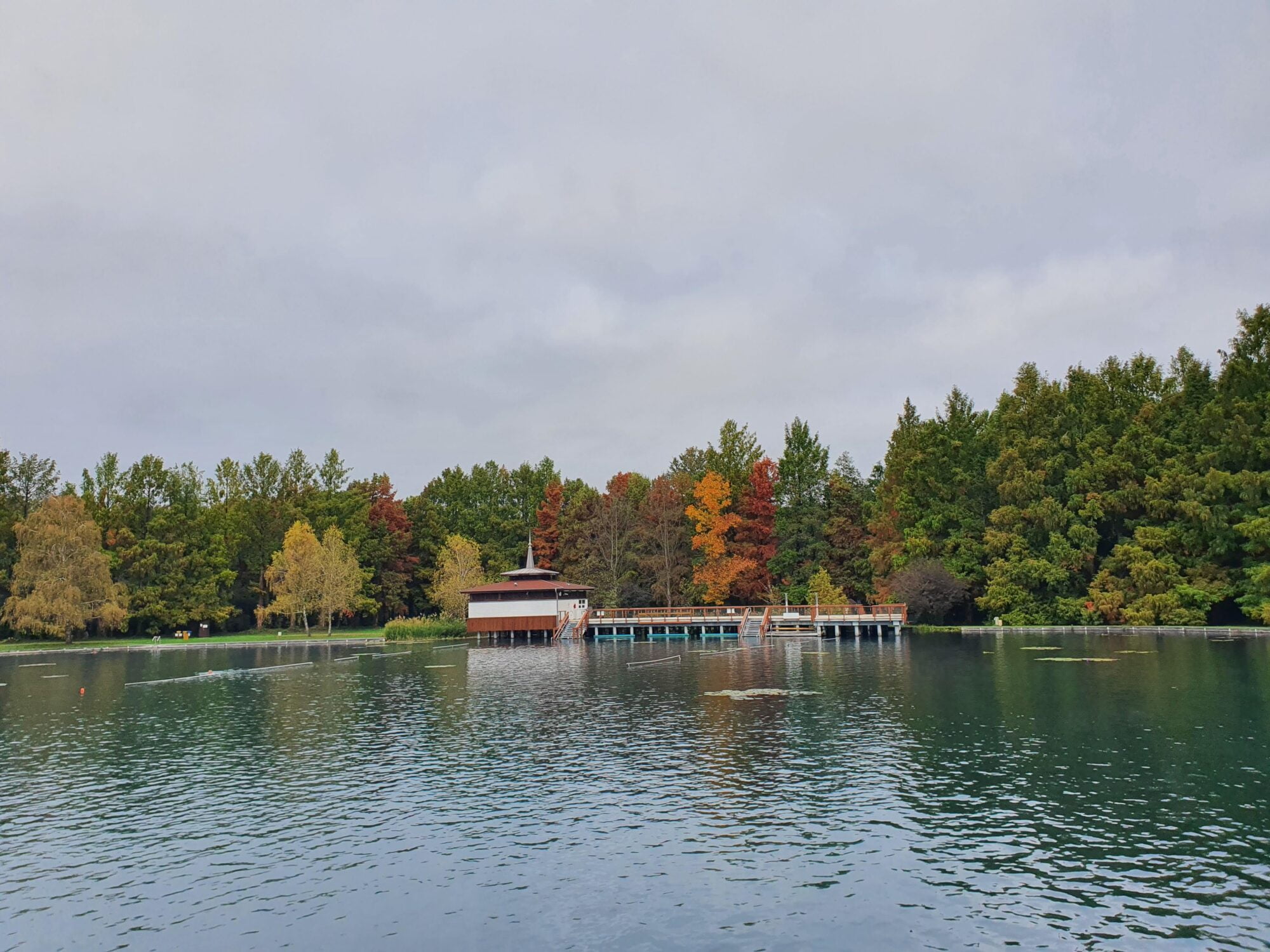 Thermal Lake of Heviz in Autumn