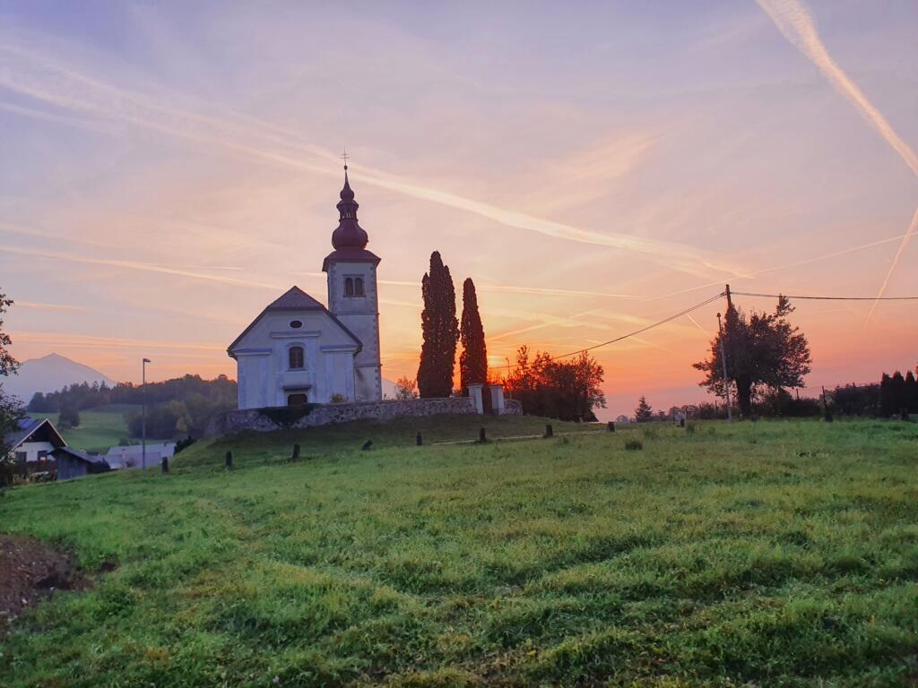Spodnje Gorje Church Sunrise