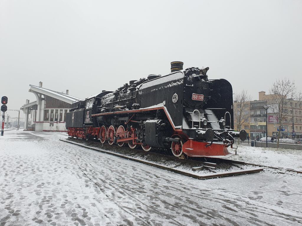 Cluj Railway Station in the Snow