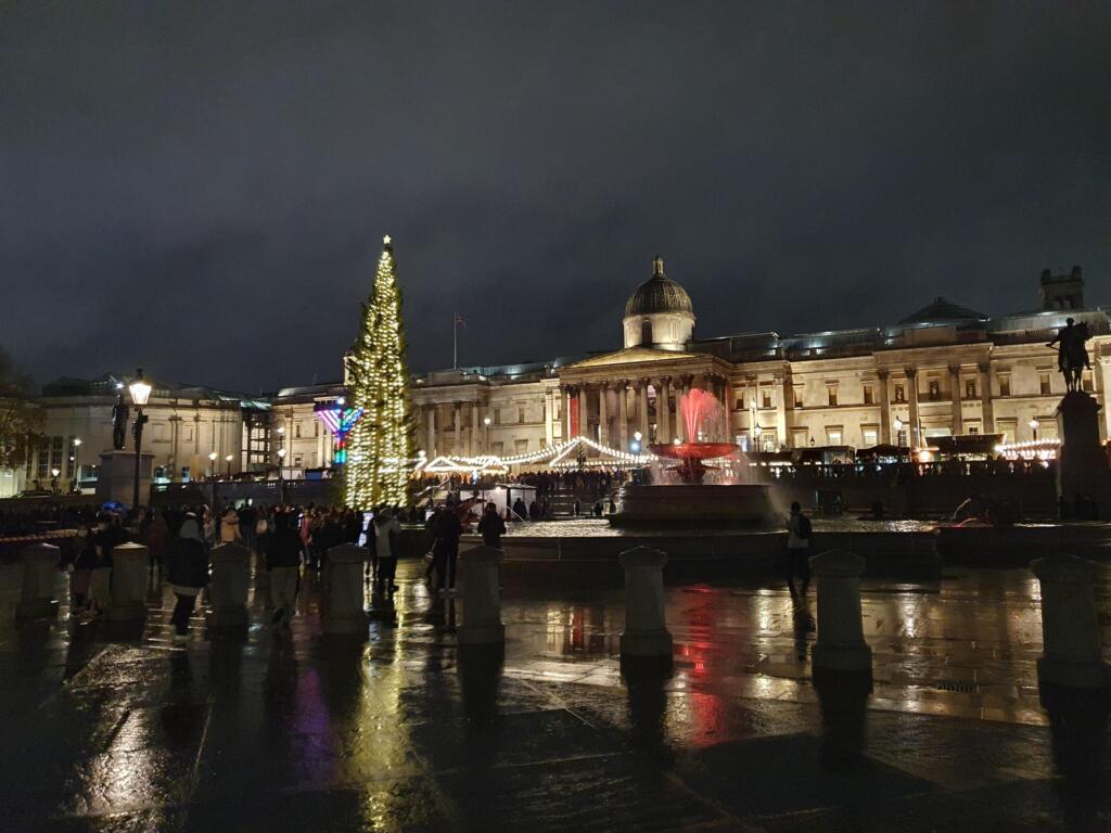 Trafalgar Square at Christmas