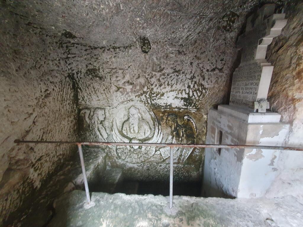 Religious wall carving at Basarbovo Monastery