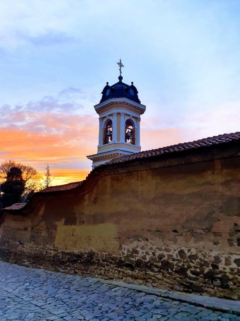 Church in Plovdiv at sunset