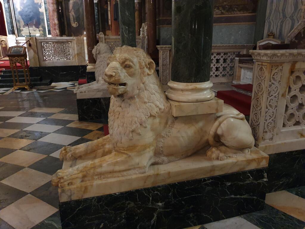 Statues inside cathedral
