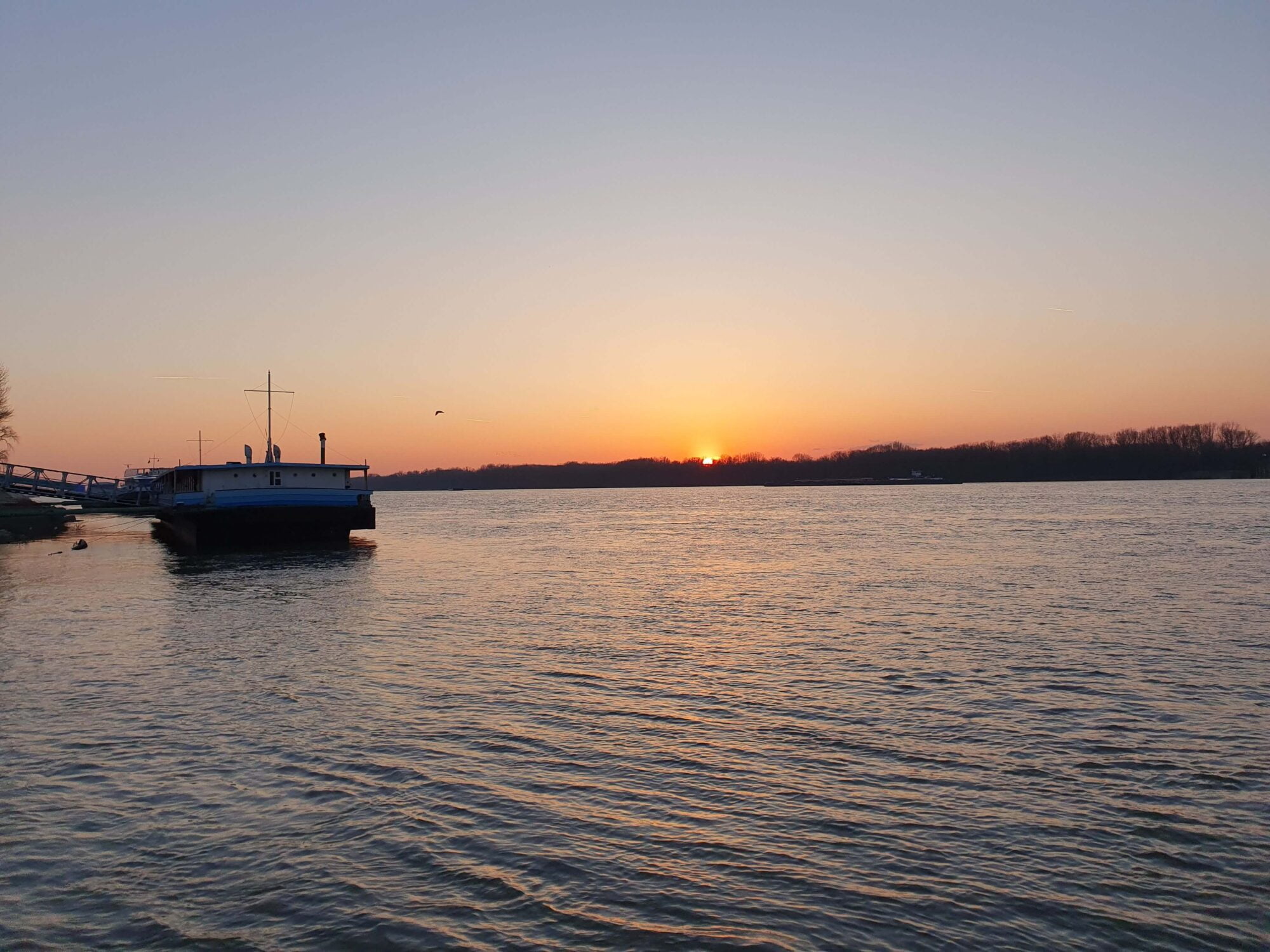Sunset River Danube Bulgaria