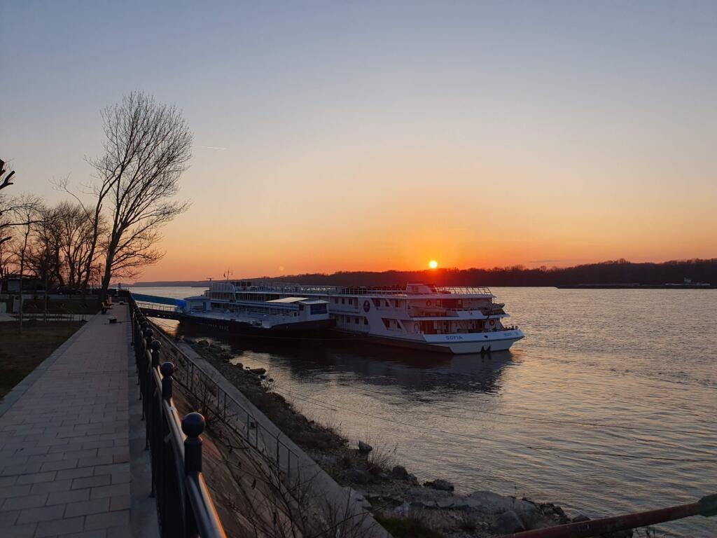 Sunset Walk River Danube Bulgaria