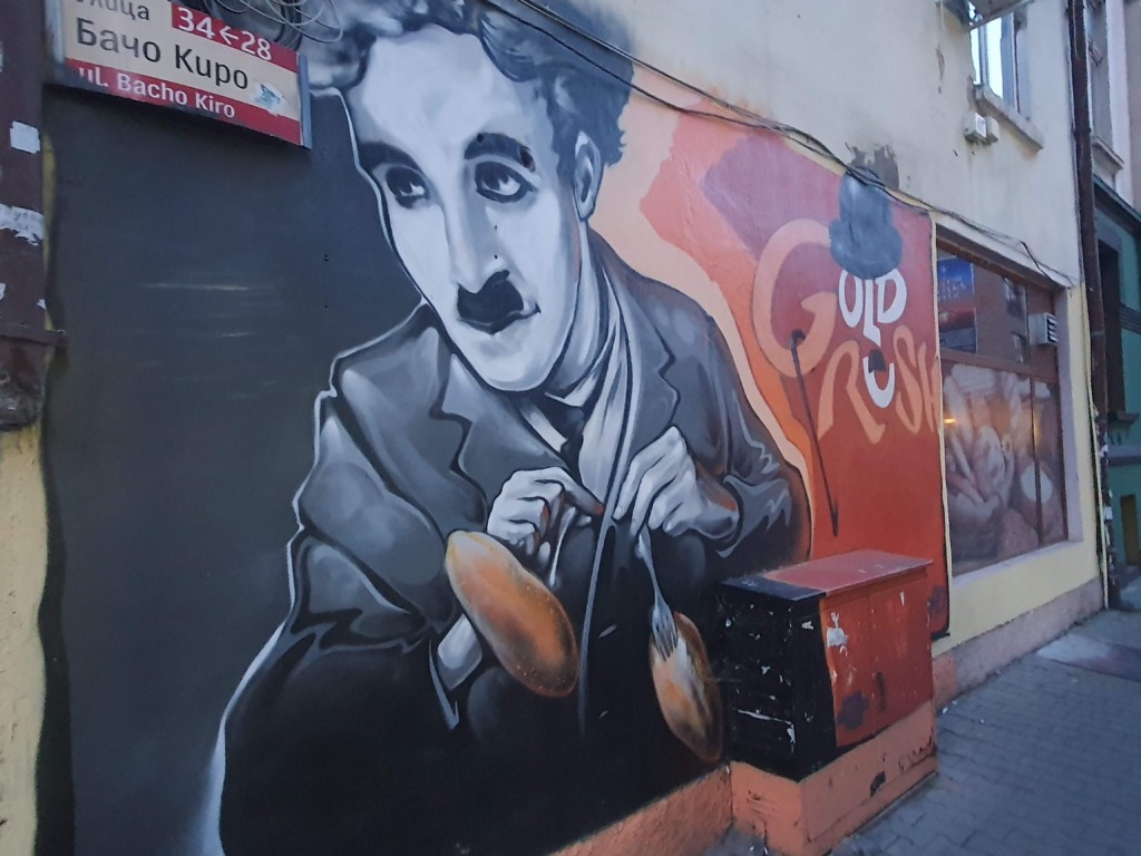 Charlie Chaplin Mural Sofia