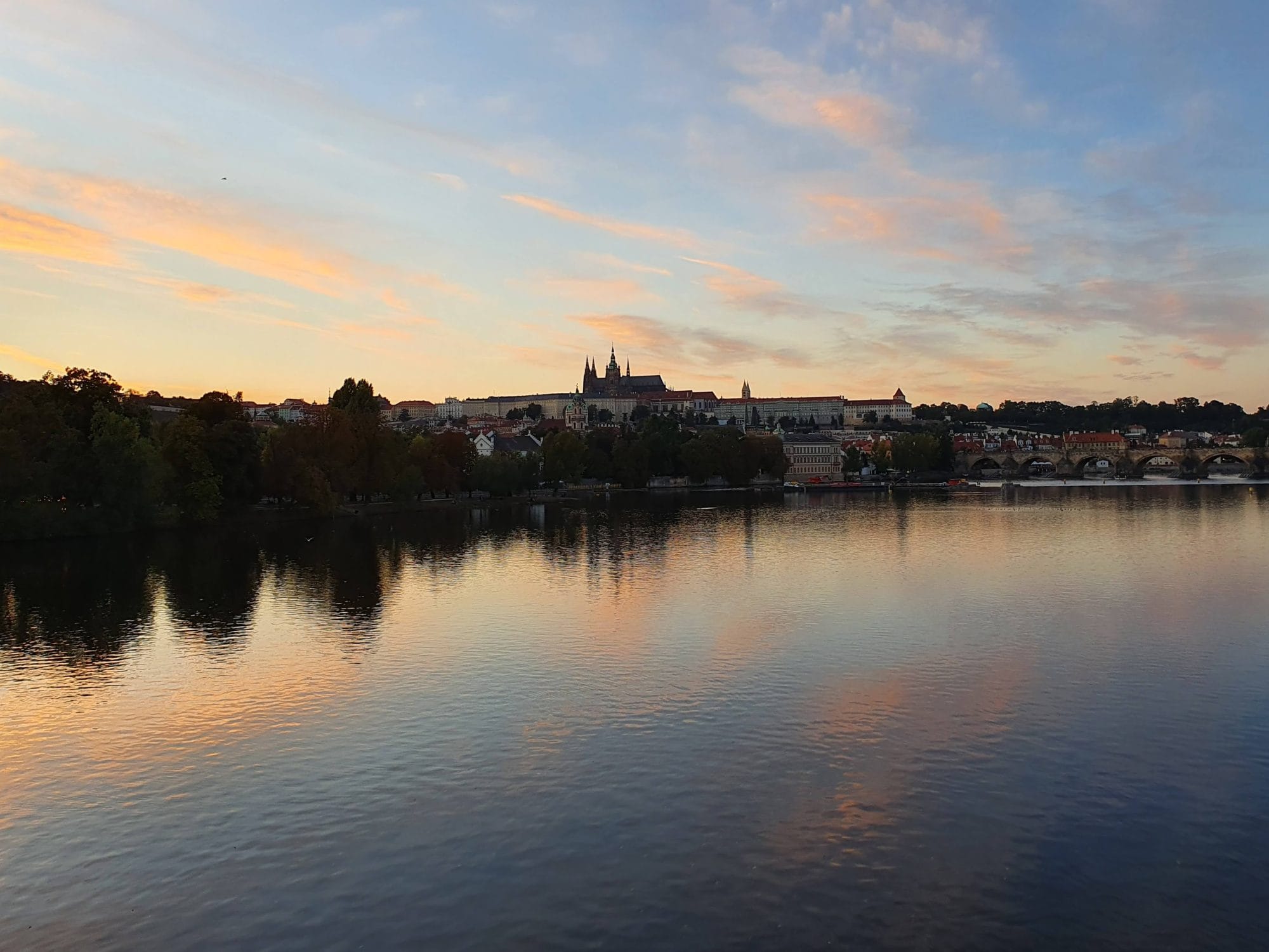 Sunset Prague Chalrles Bridge