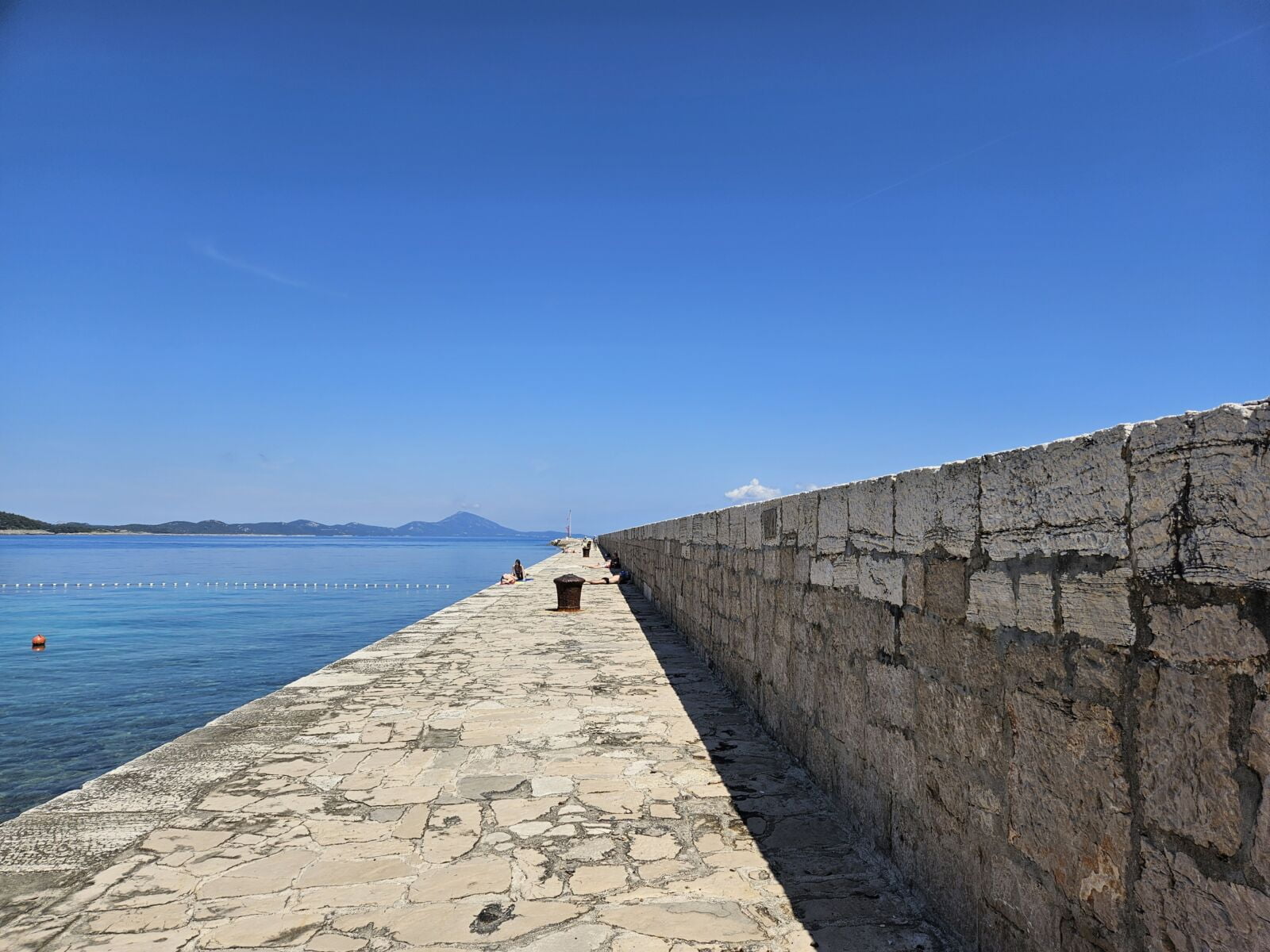 Breakwater at Rovenska fishing port in Veli Lošinj