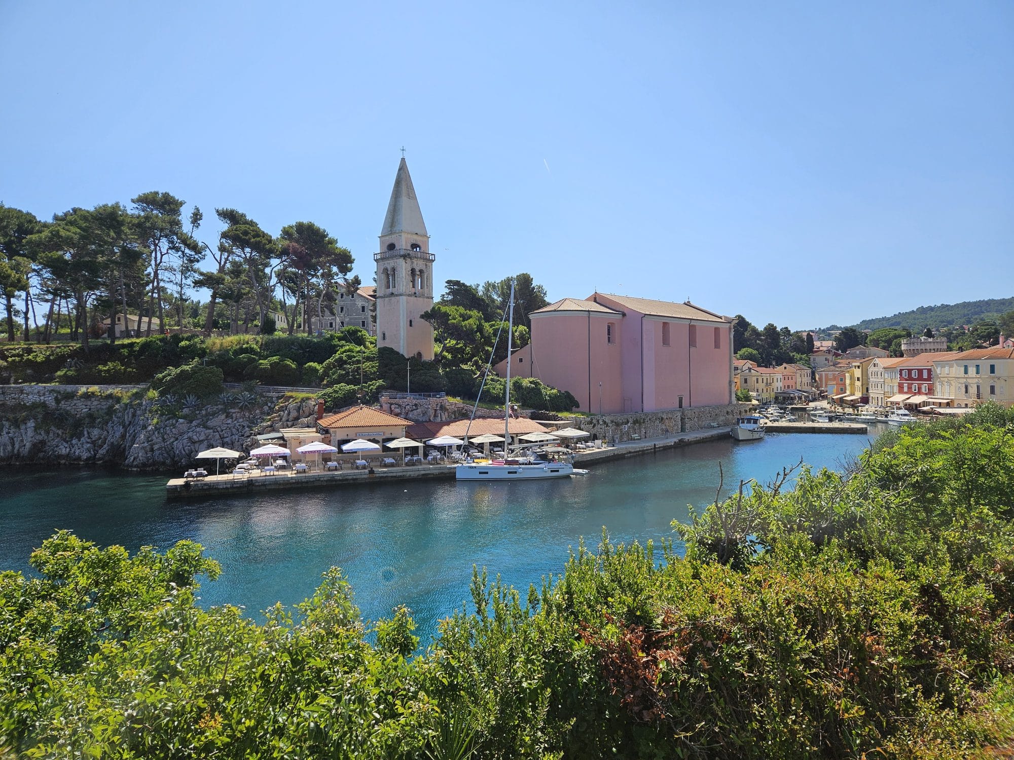 Harbour view from the panoramic viewpoint above Veli Lošinj