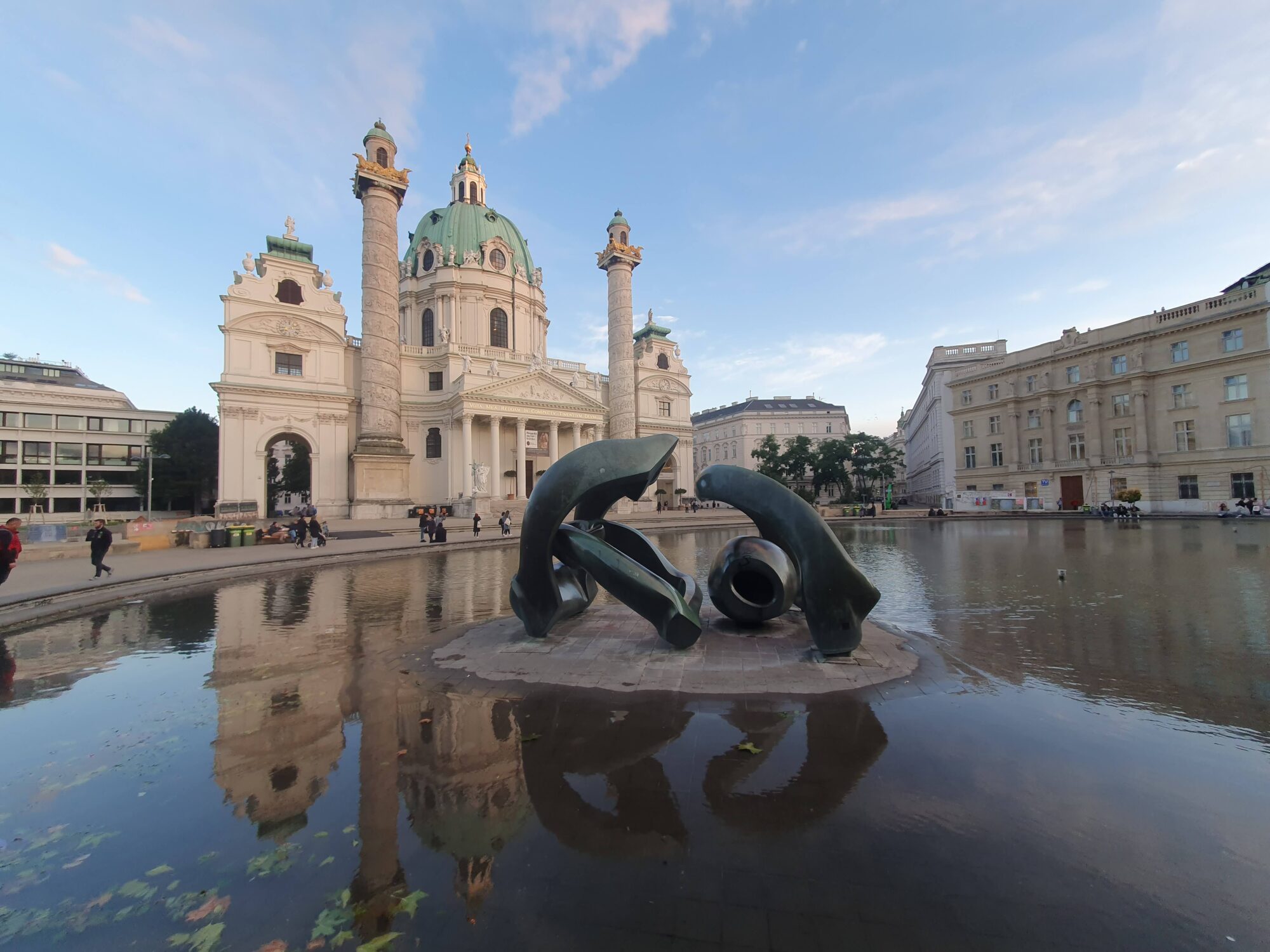 Karlskirche Pond Monument
