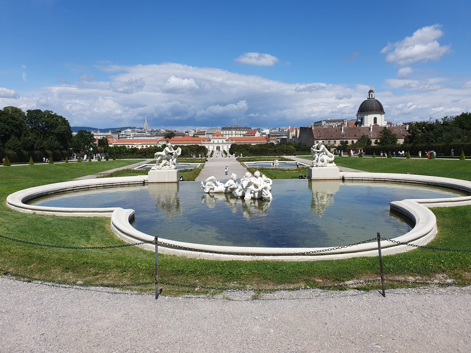 Lower Belvedere behind main fountain