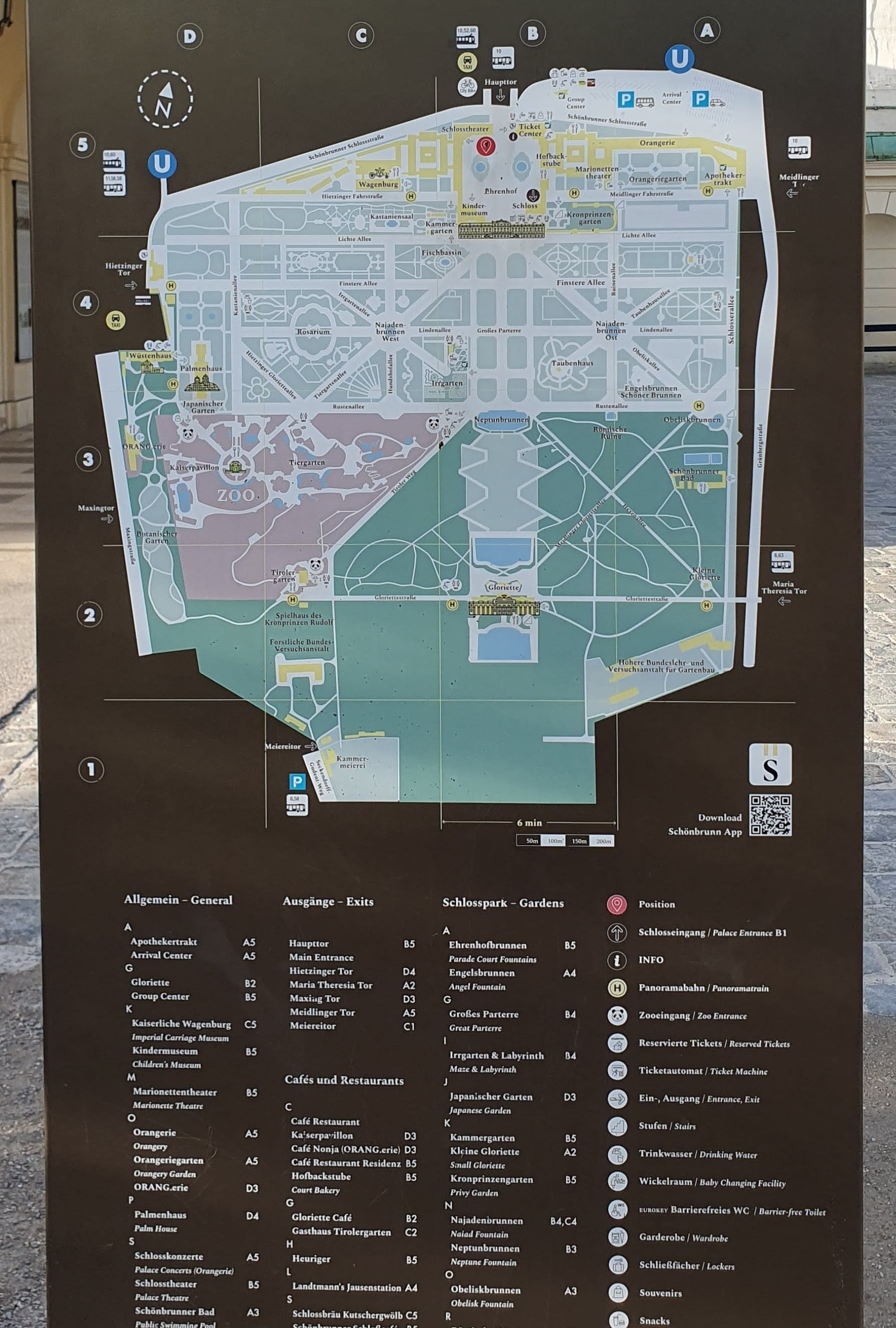 Schönbrunn Palace Vienna Map