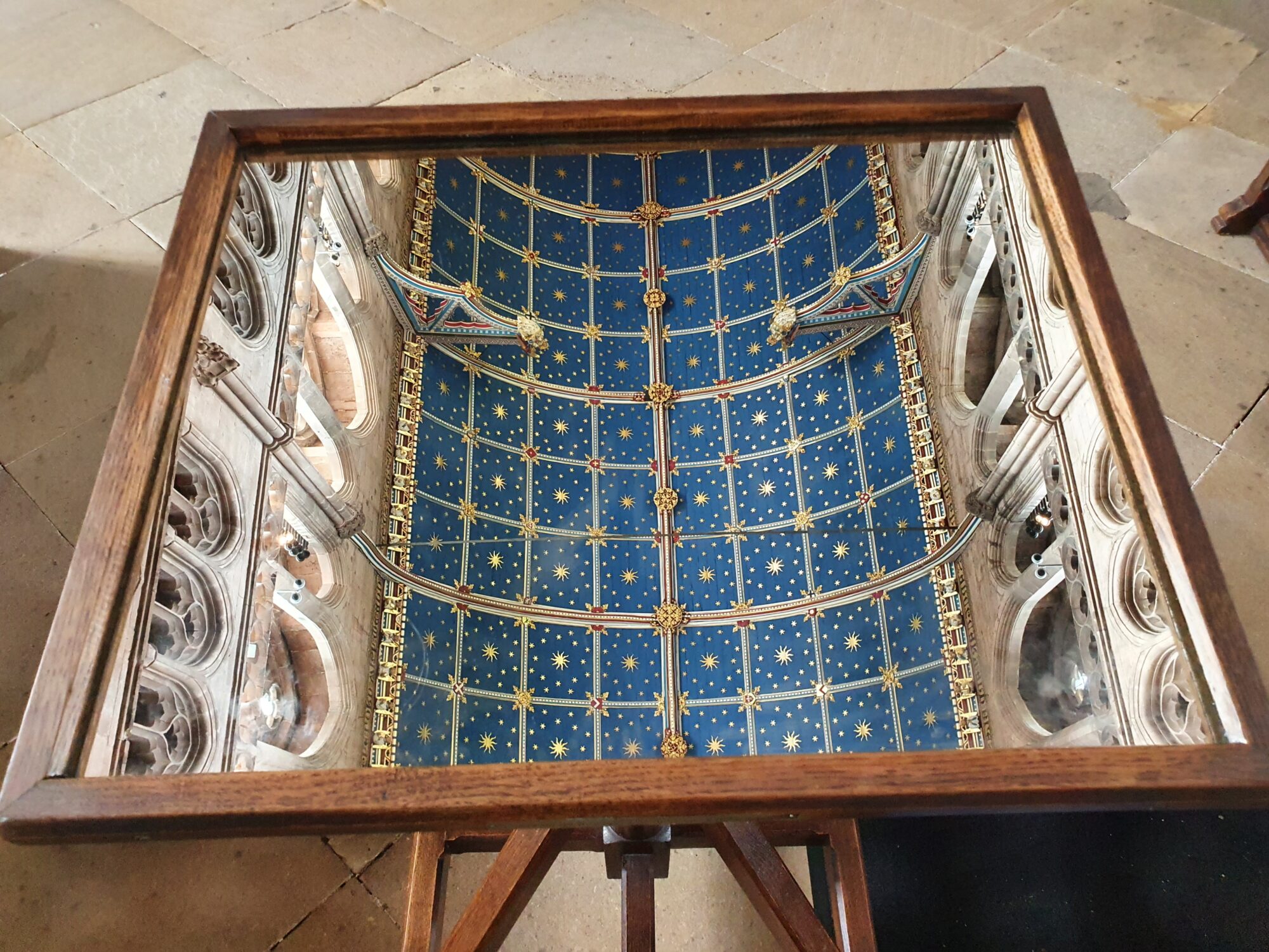 Blue Ceiling Mirror