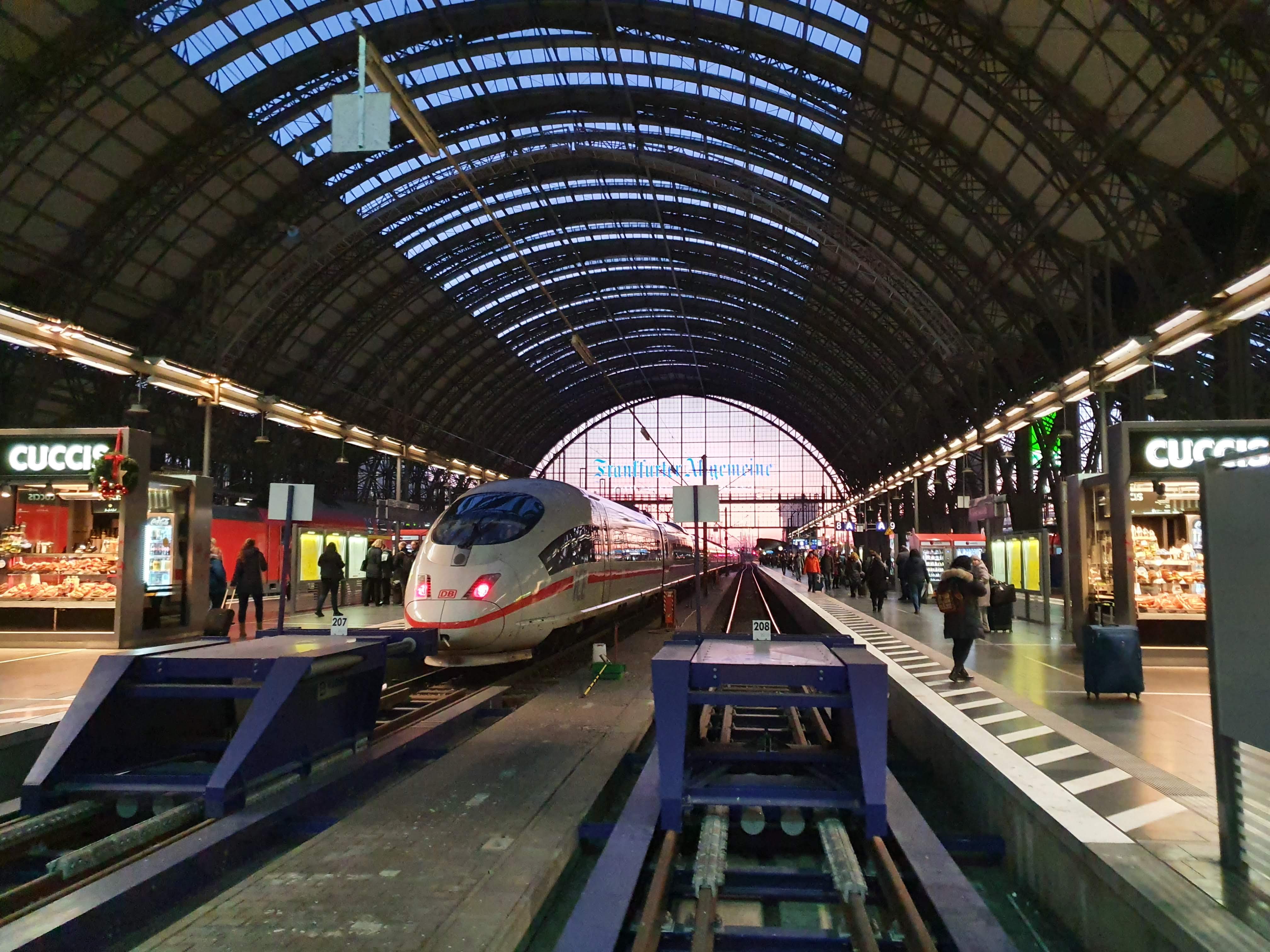 Trains at Sunset