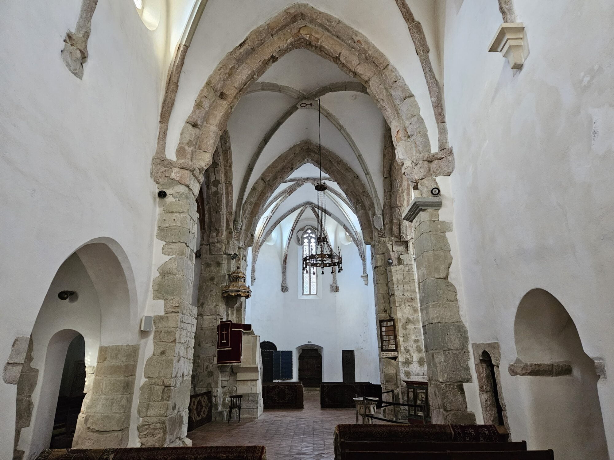 Inside the church