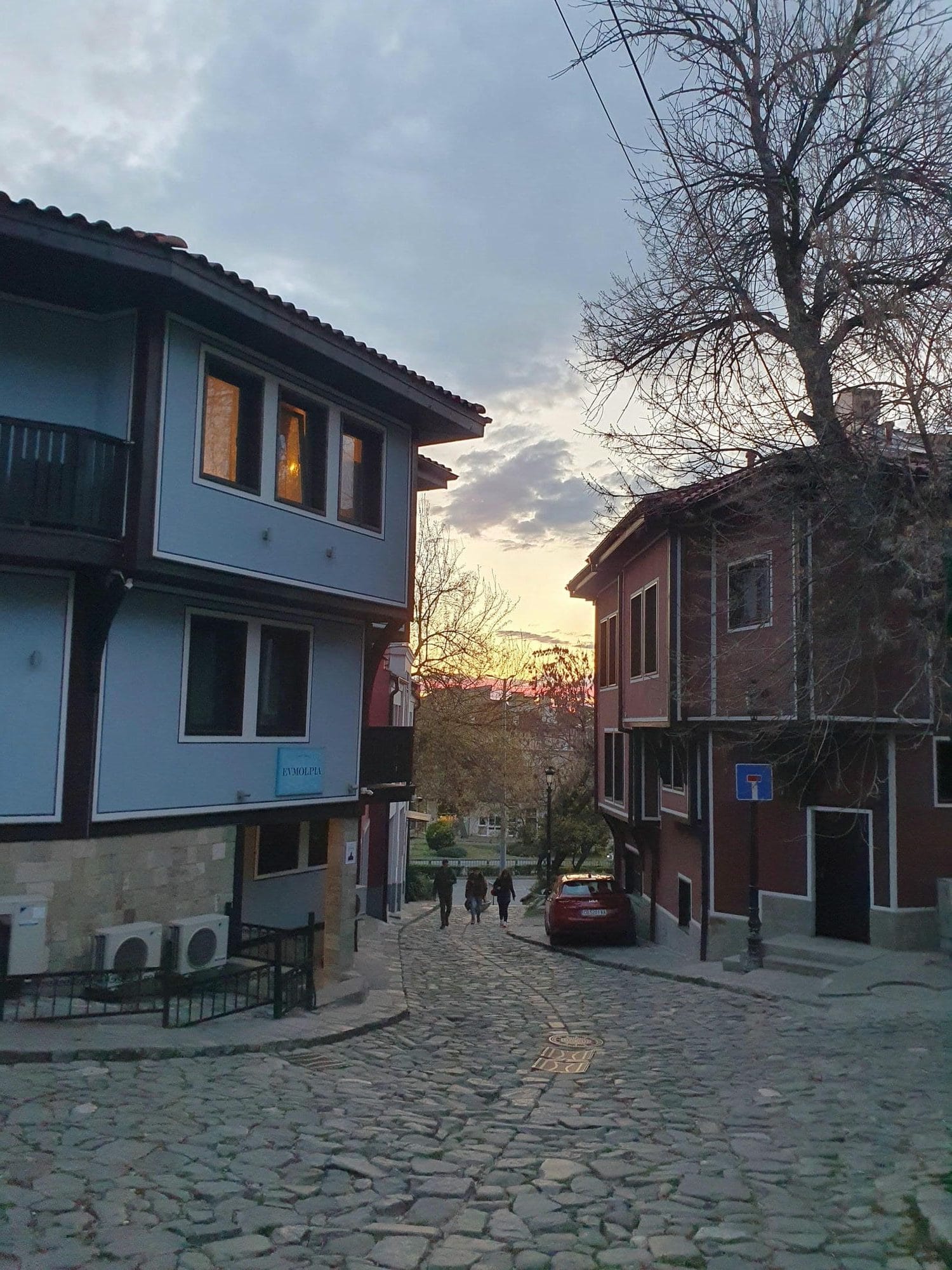 Old town sunset