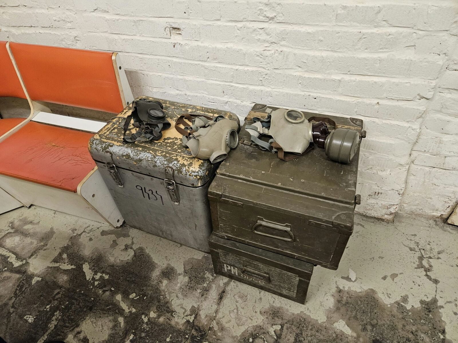 Inside bunker