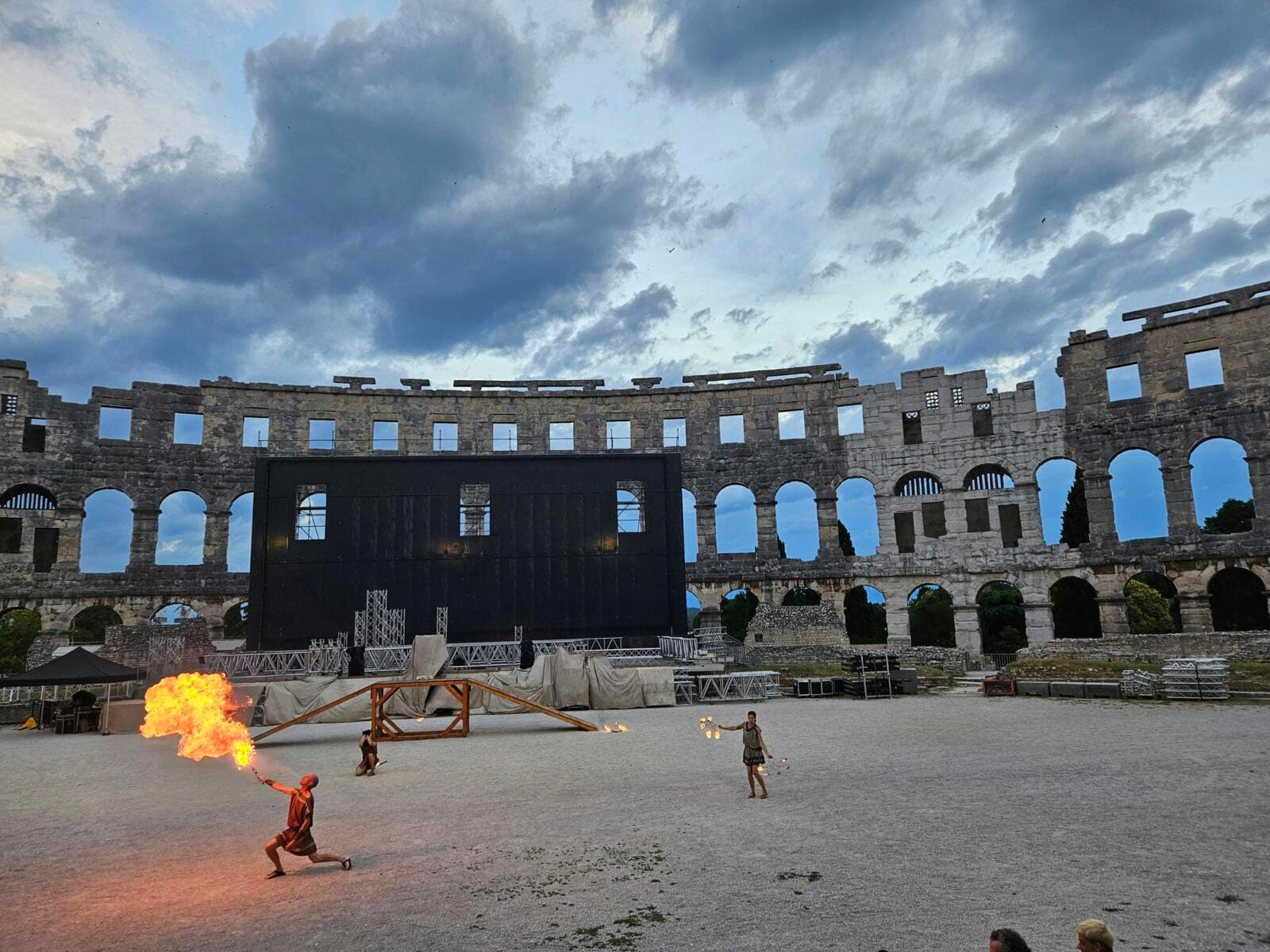 Fire Show inside the arena