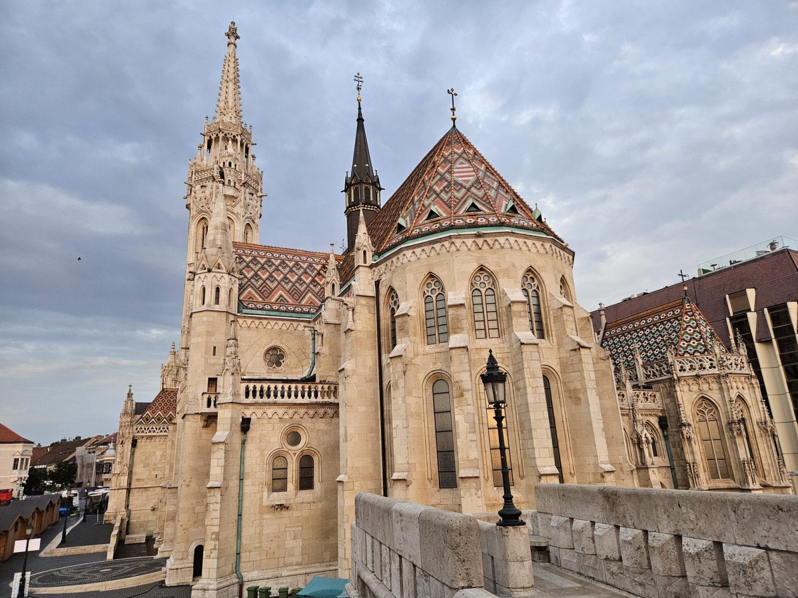 Matthias Church in Budapest viewed from Fisherman’s Bastion