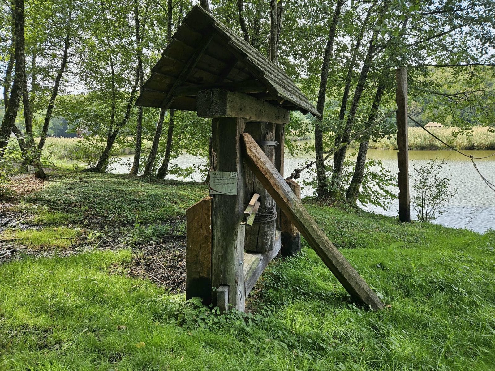 Press by lake