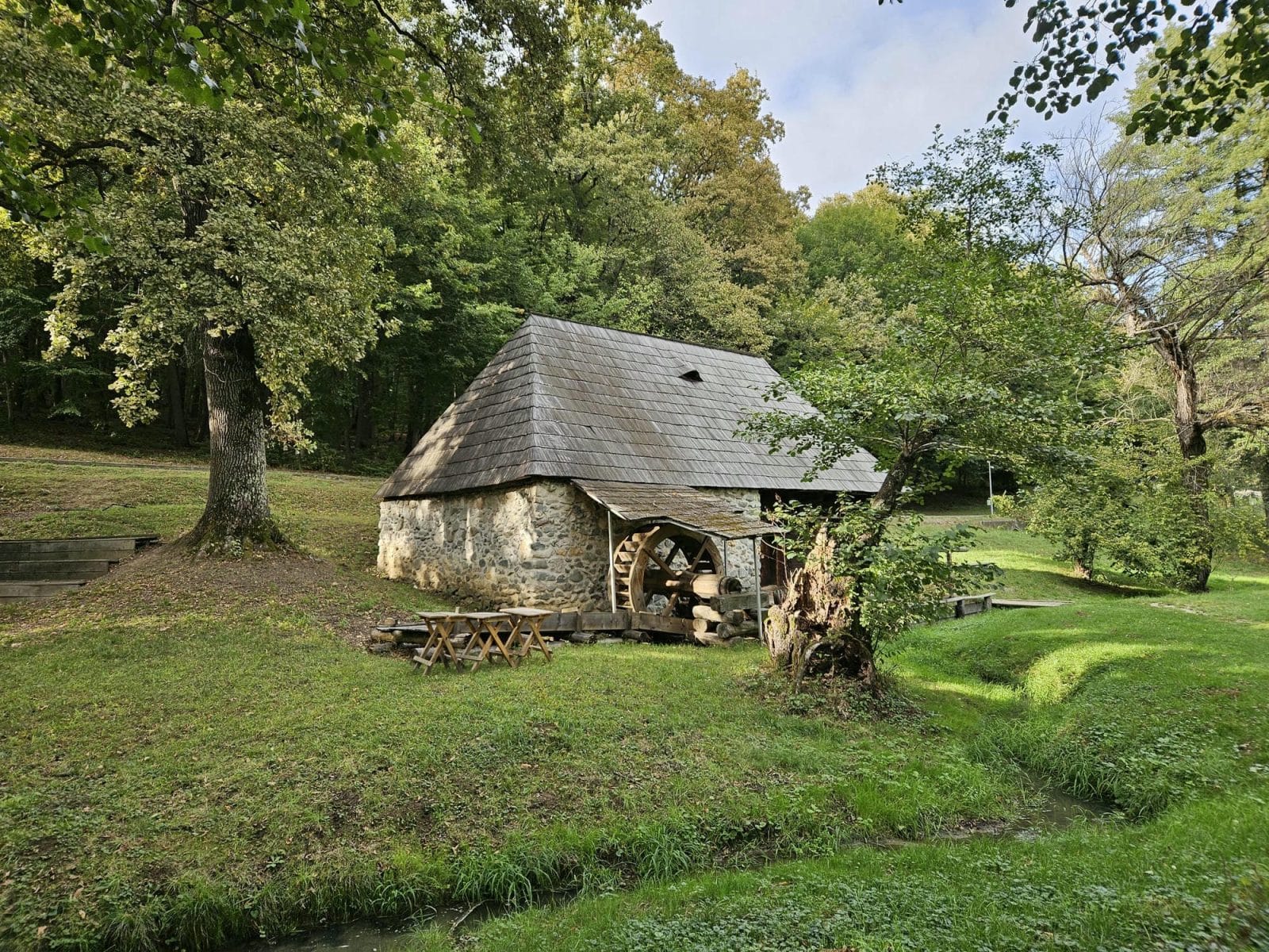 Waterwheel and stream