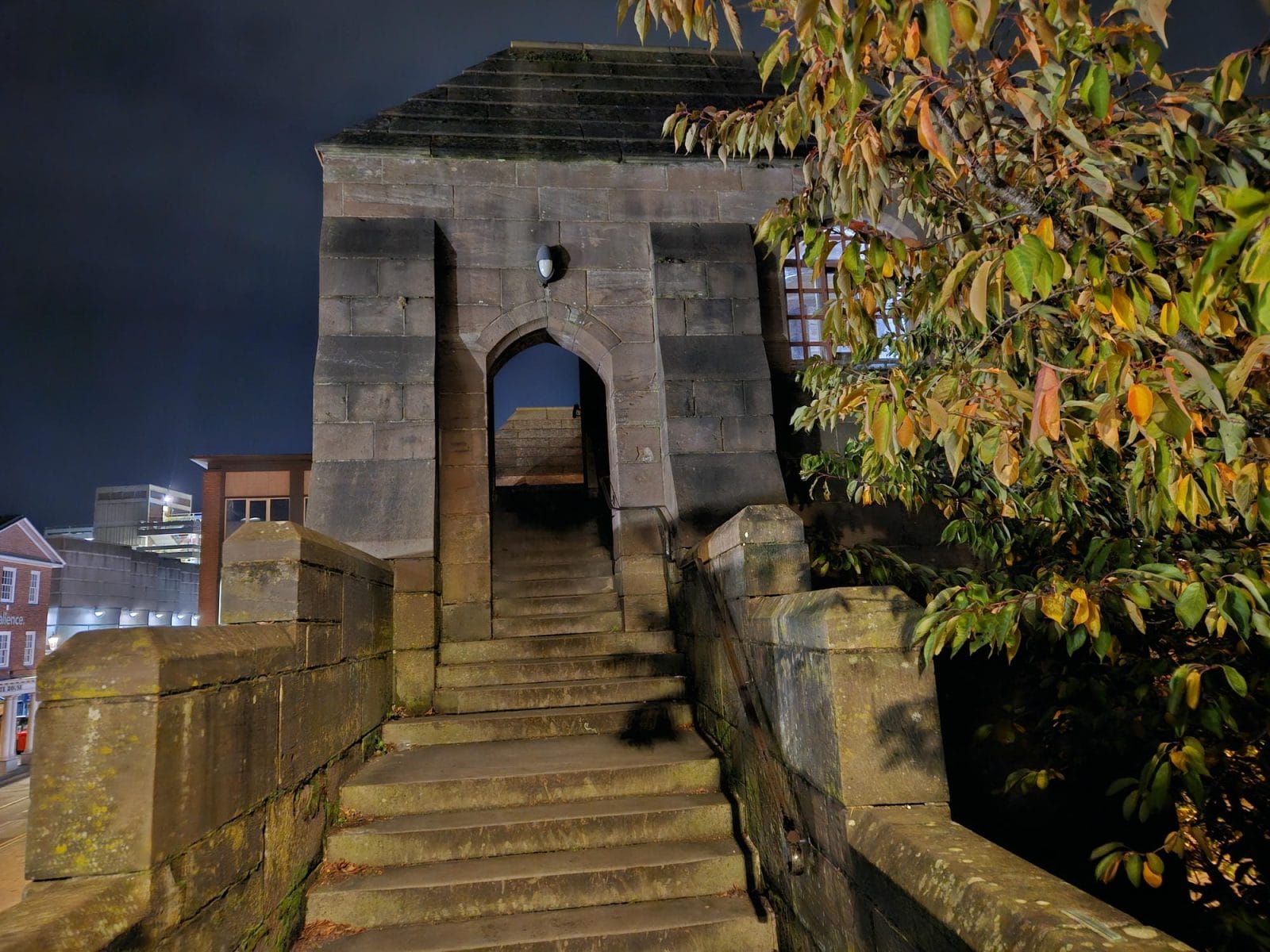 New gate after dark