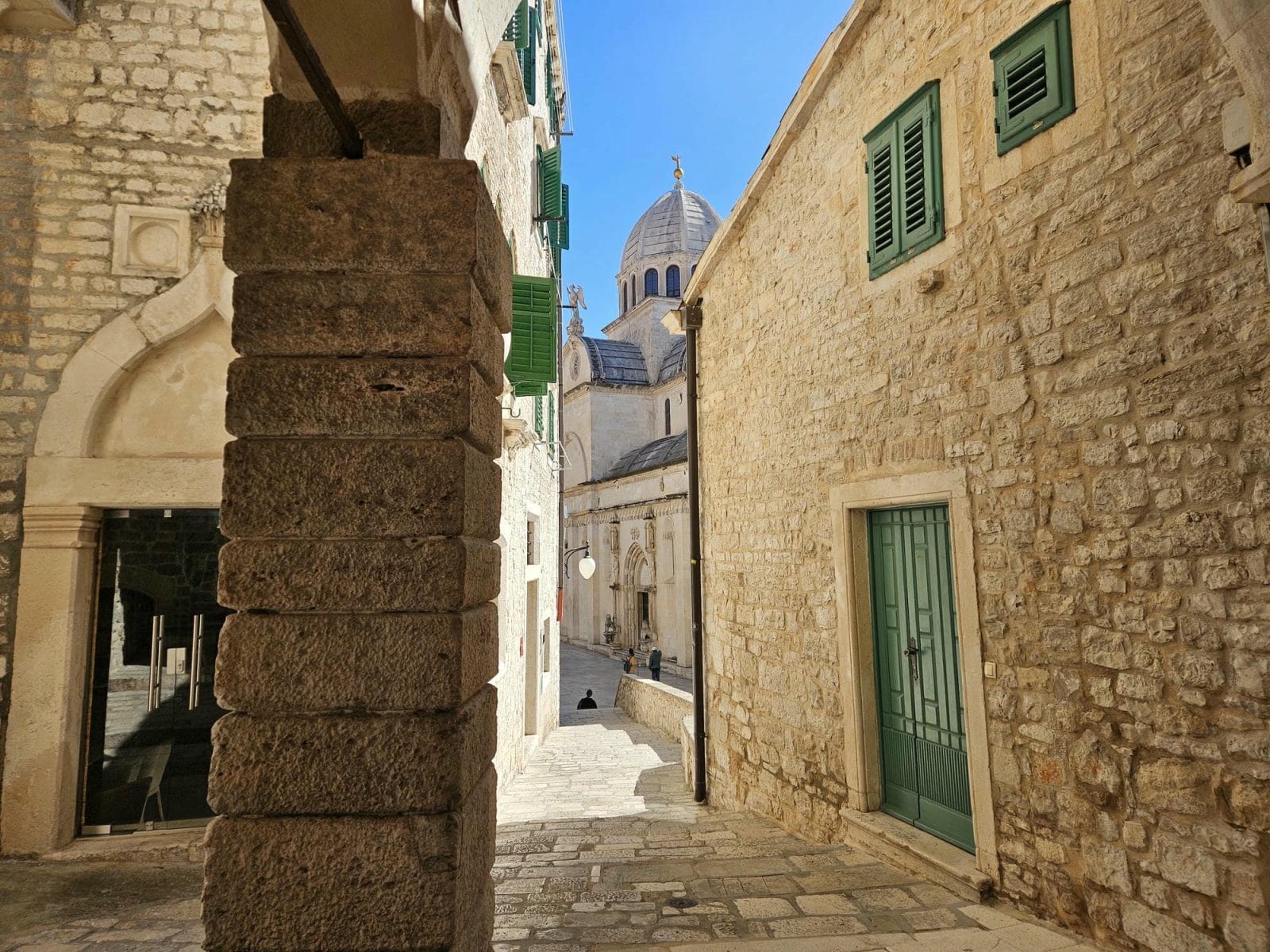 View towards cathedral from Pelegrini palace