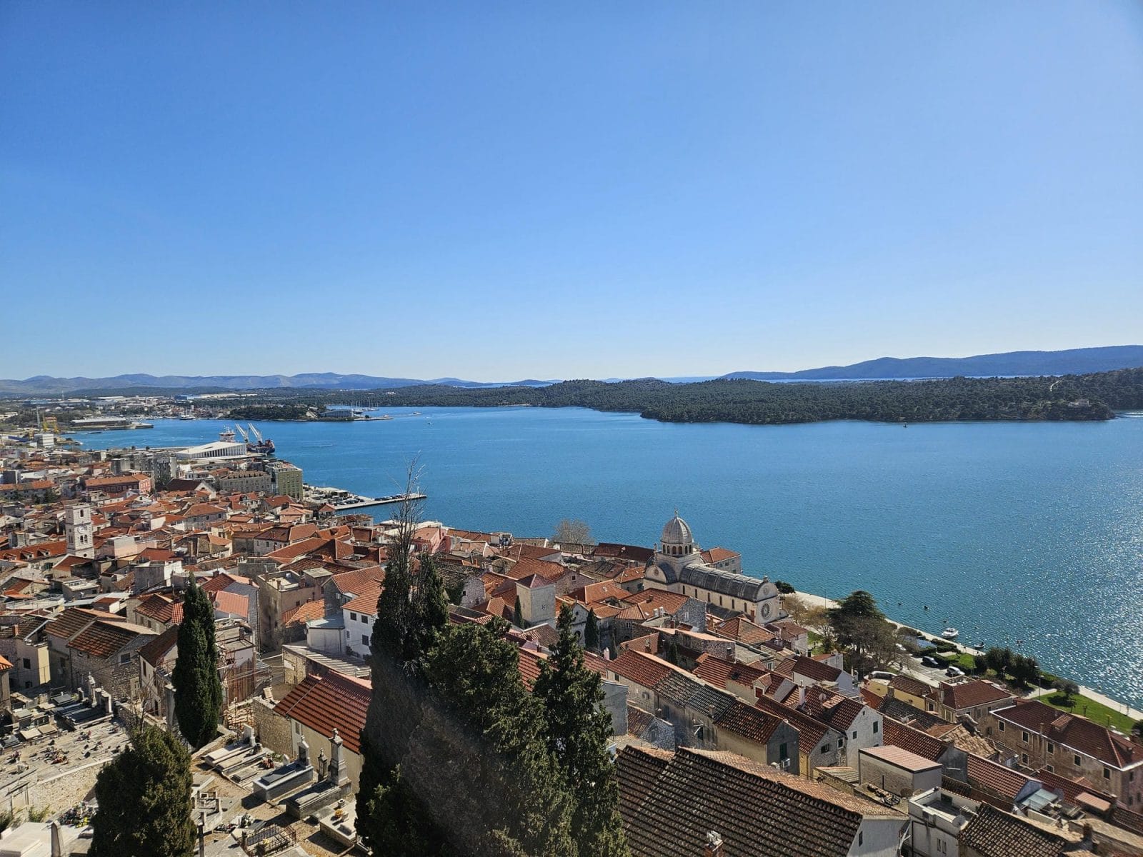 View of Sibenik from St Michael's Fortress