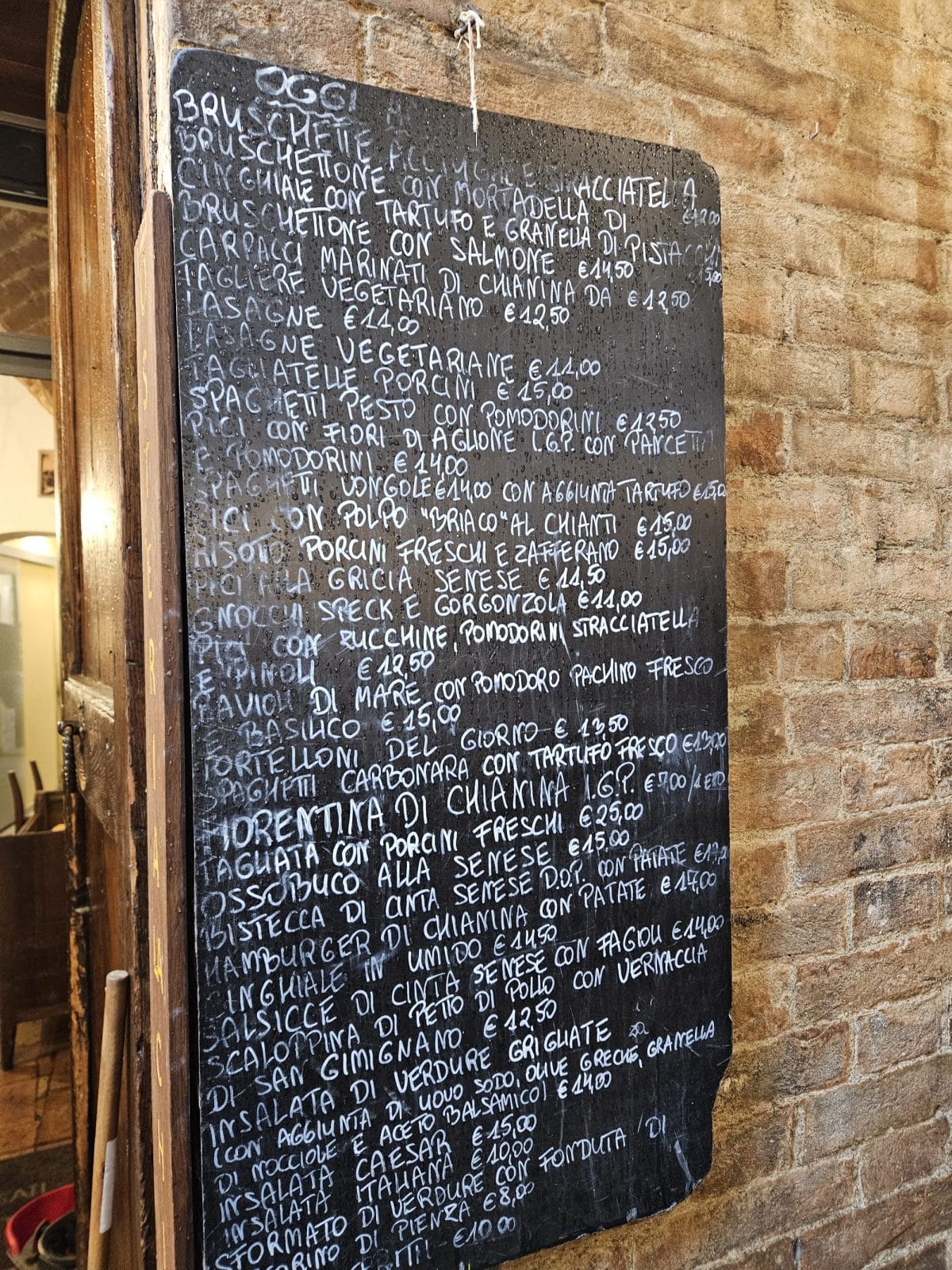 Chalk Board Menu