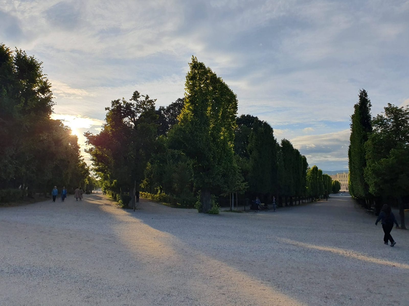 Schönbrunn Palace Gardens Sunset