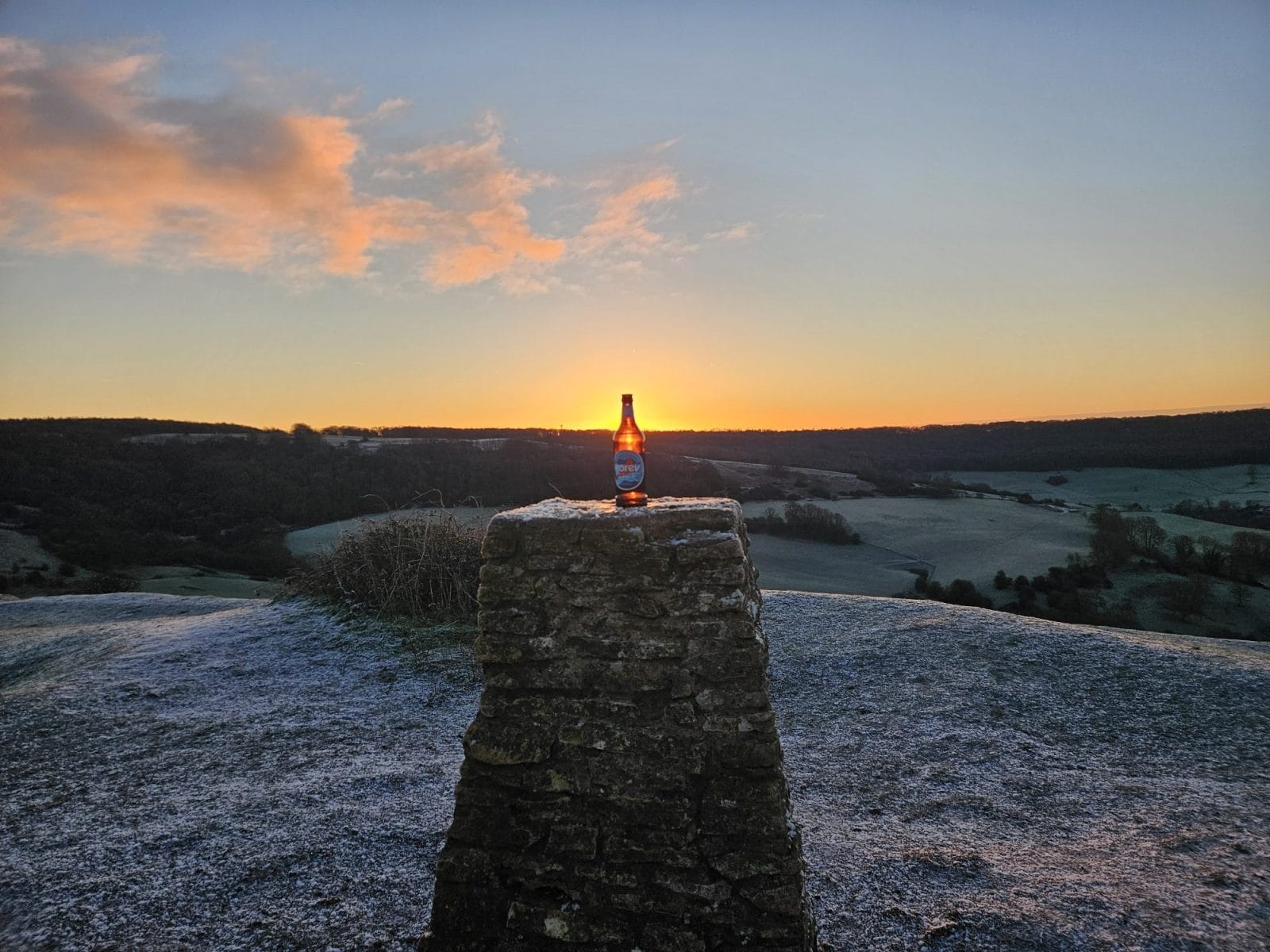 Beer on Haresfield Beacon