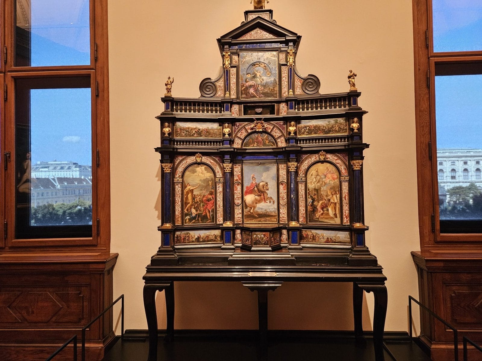 Cabinet with Nighttime Clock